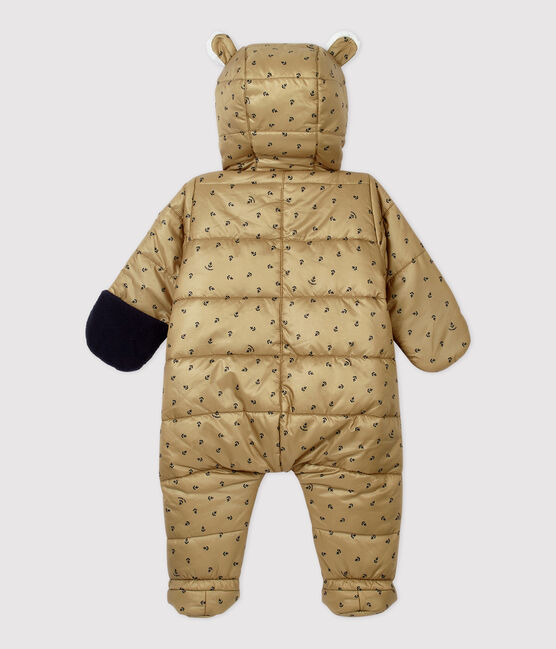 Babies' Quilted Snowsuit JERRYCAN beige/SMOKING blue
